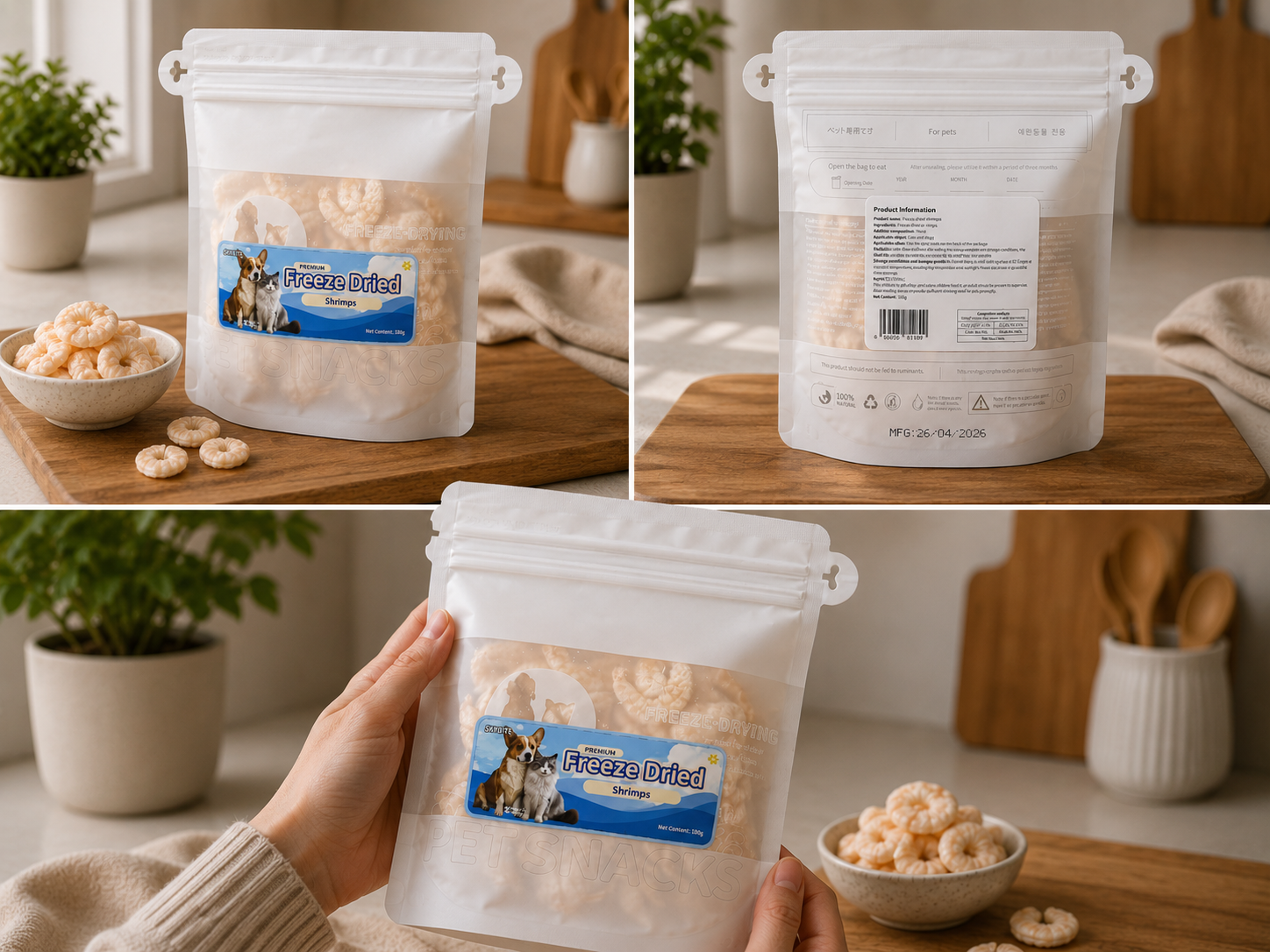 Freeze-Dried Shrimp Pet Treats for Dogs & Cats