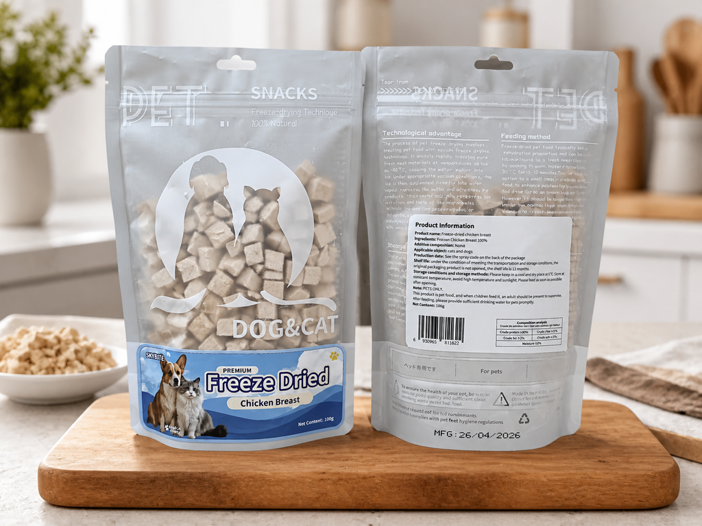 Freeze-Dried Chicken Breast Pet Treats for Dogs & Cats